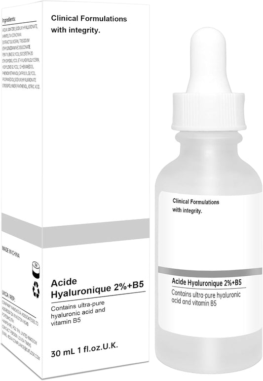 30ml Hyaluronic Acid 2% + B5, Hyaluronic Acid Serum for Face to Plump and Smooth Skin for All Skin Types, 30 ml