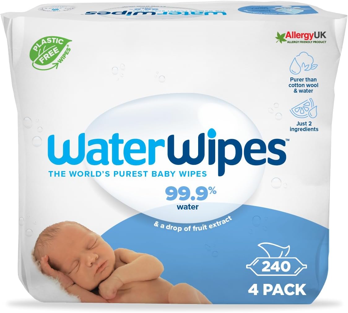 WaterWipes Original Plastic Free Baby Wipes, 720 wet wipes (12 packs)