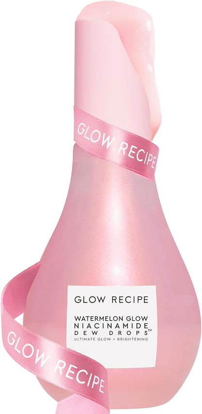 Glow Recipe Watermelon Glow Niacinamide Dew Drops Jumbo Size - Brightening Serum with Hyaluronic Acid & Moringa Oil + Vitamin E - Hydrating Lightweight Face Serum + Hyperpigmentation Treatment (80ml)