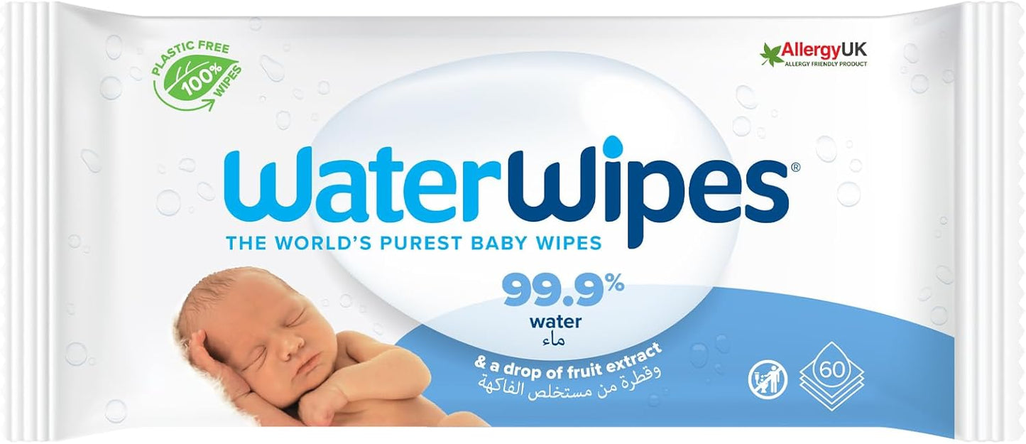 WaterWipes Original Plastic Free Baby Wipes, 720 wet wipes (12 packs)