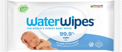 WaterWipes Original Plastic Free Baby Wipes, 720 wet wipes (12 packs)