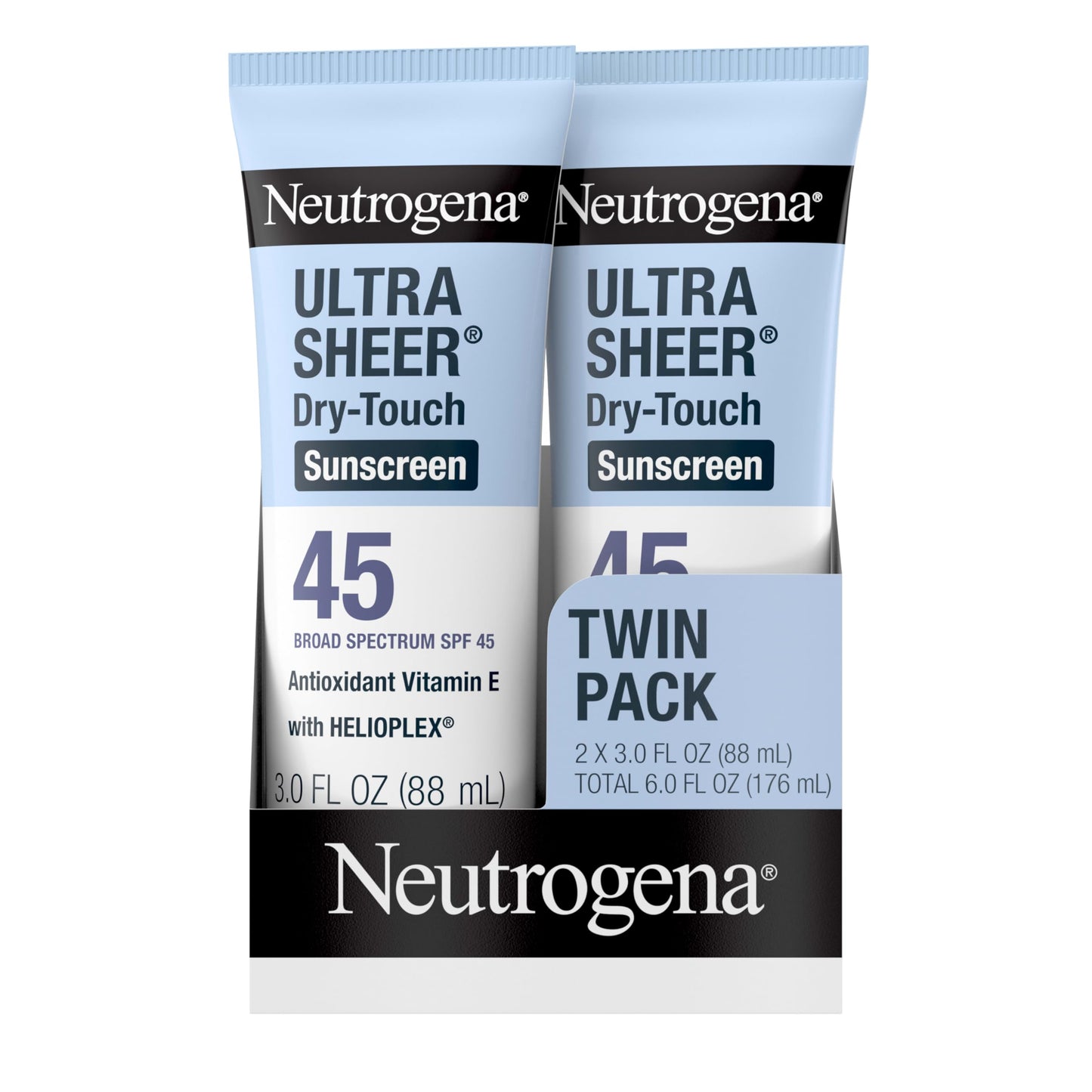 Neutrogena Ultra Sheer Dry-Touch Sunscreen For Face & Body, SPF 55 Broad Spectrum UVA/UVB Protection, Lightweight Water Resistant & Non-Greasy, Travel Size Sunscreen, 3 fl. oz