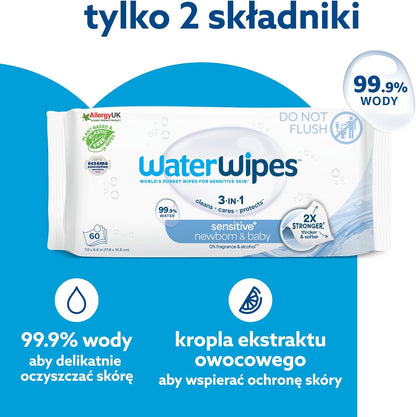 WaterWipes Original Plastic Free Baby Wipes, 720 wet wipes (12 packs)
