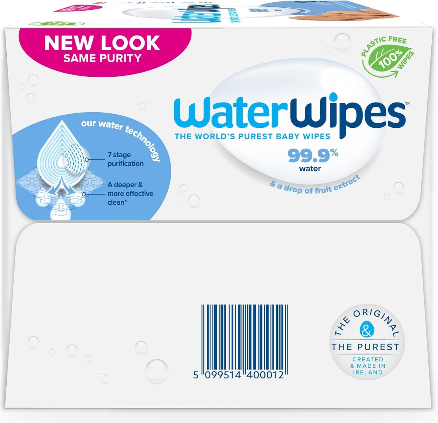 WaterWipes Original Plastic Free Baby Wipes, 720 wet wipes (12 packs)