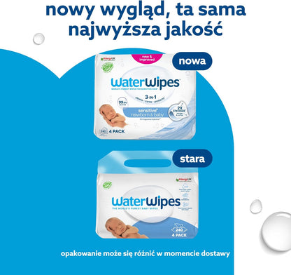 WaterWipes Original Plastic Free Baby Wipes, 720 wet wipes (12 packs)