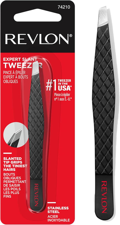Revlon Expert Slant Tweezer, High Precision For an Easy Hair Removal, Made With Stainless Steel, 1 Count