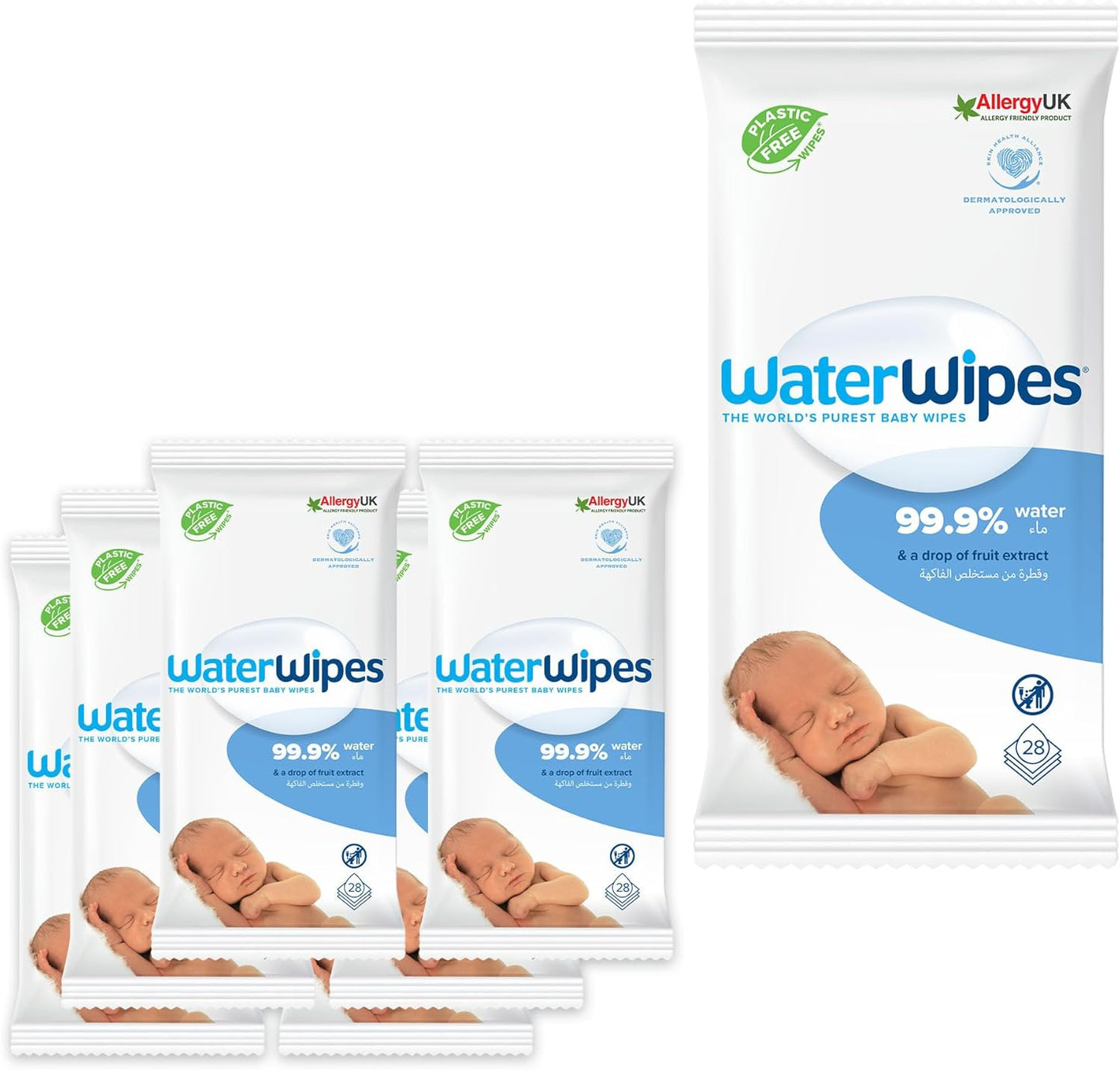 WaterWipes Original Plastic Free Baby Wipes, 720 wet wipes (12 packs)