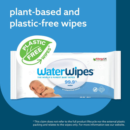 WaterWipes Original Plastic Free Baby Wipes, 720 wet wipes (12 packs)