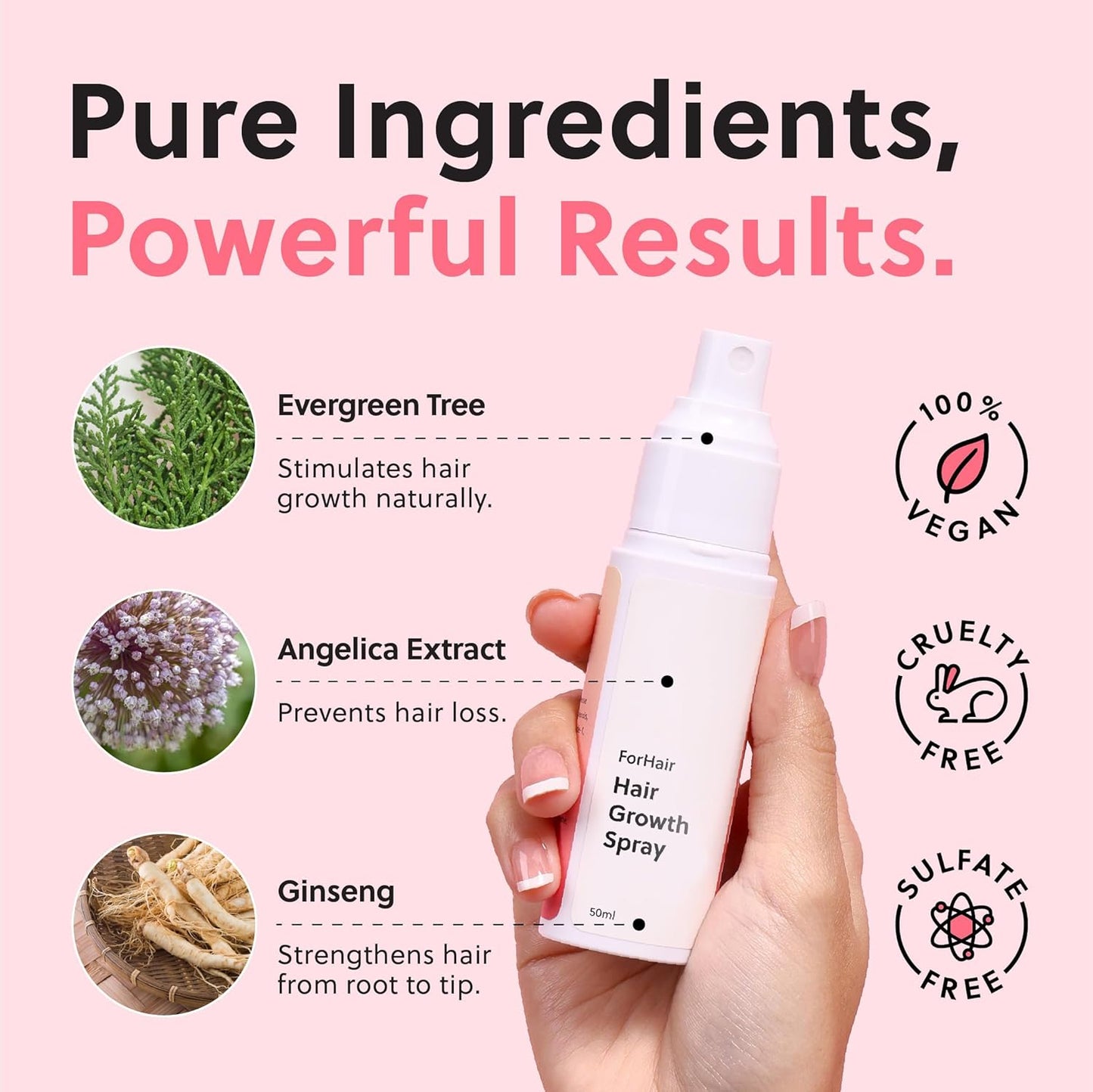 LBOYLOVE® Hair Growth Oil Spray, Advanced Hair Growth Oil for Promoting Thicker Natural Hair, Damage Repair & Loss Prevention, Non-Greasy & Hormone-Free Formula, Ideal for Dry Scalp