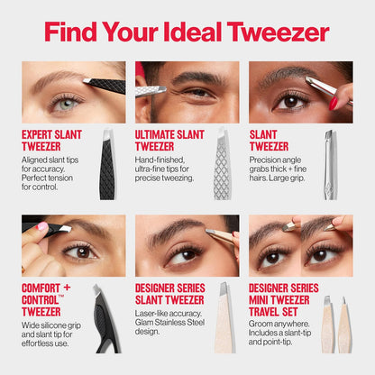 Revlon Expert Slant Tweezer, High Precision For an Easy Hair Removal, Made With Stainless Steel, 1 Count